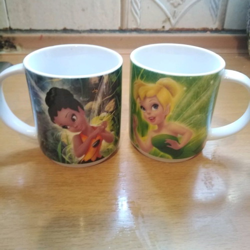 Disney Tinkerbell mug set like new, pack of two