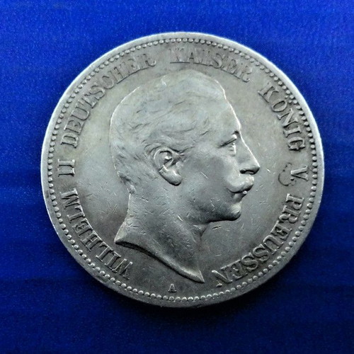 German States Prussia 5 mark 1902 used