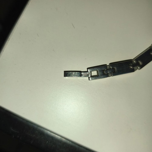 Men's bracelet stainless steel like new, silver color