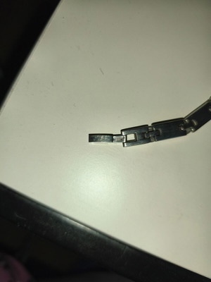 Men's bracelet stainless steel like new, silver color