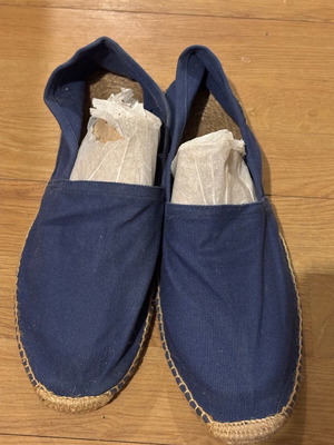 Men's espadrilles like new, navy blue, size 45