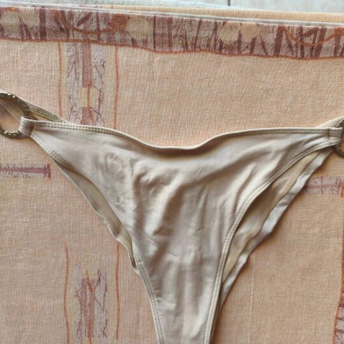 Women's swimsuit Med used, beige and gold, size L