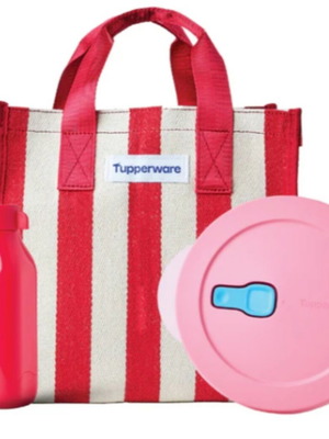 Σετ φαγητού Tupperware με τσάντα, 3 τεμάχια, καινούργιο