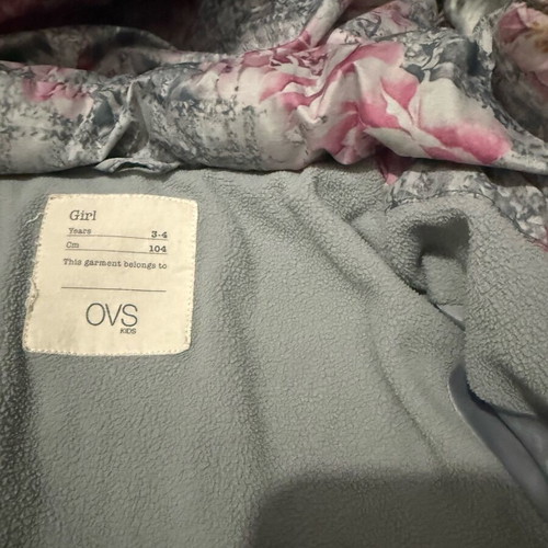 Ovs Fashion jacket for girl 3-4 years like new, grey and pink