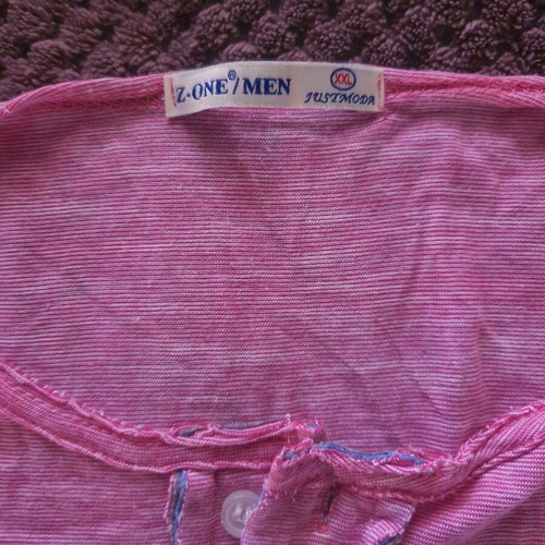 Μπλούζα Z One Man XL σαν καινούργιο, ροζ με slub yarn