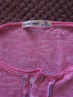 Μπλούζα Z One Man XL σαν καινούργιο, ροζ με slub yarn