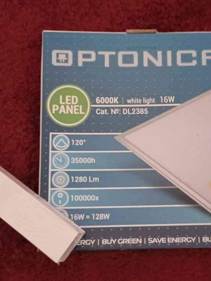 LED panel 30x30 16watt ψυχρό λευκό ολοκαίνουριο με αλουμίνιο εξάρτημα
