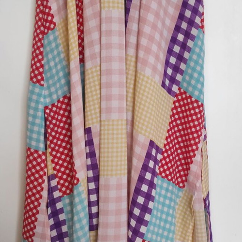 Checked midi multicolored dress Sourloulou one size