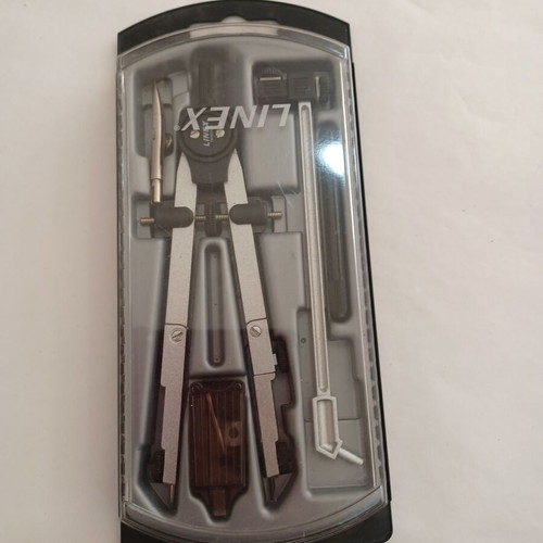 Linex precision compass set like new with screw