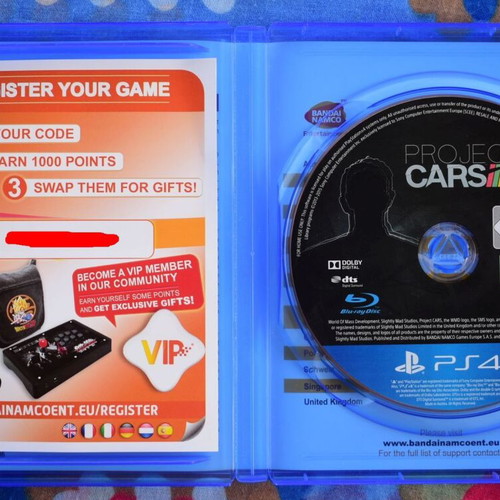 Project CARS PlayStation 4 game like new, racing simulation