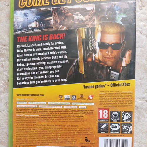 Duke Nukem Forever Xbox 360 used, complete