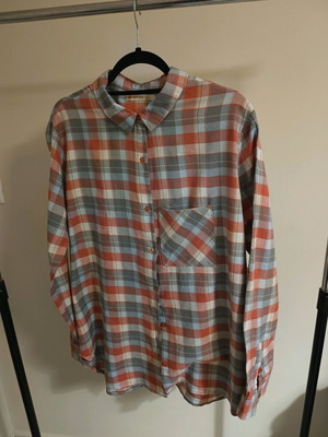 Pop Air checked shirt XL new, 100% cotton