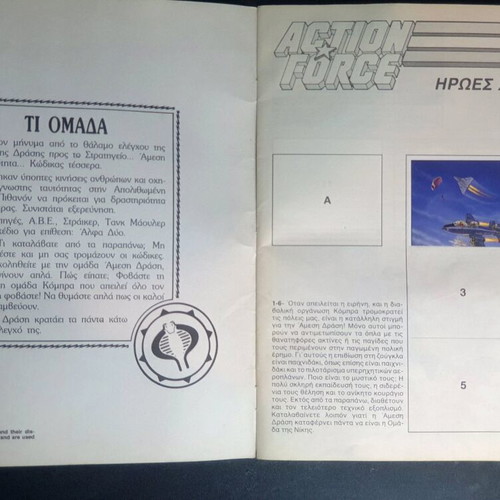 Transformers and Action Force Gi Joe sticker albums used, Panini
