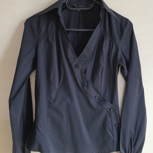 Zara black wrap shirt like new, size M