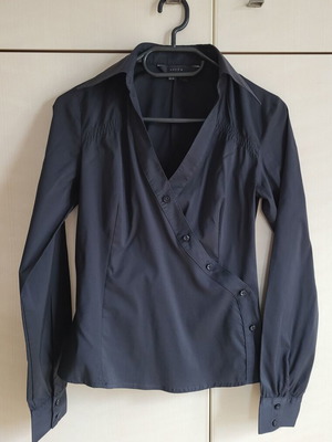 Zara black wrap shirt like new, size M