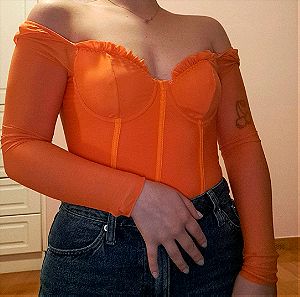 orange shirt see-through