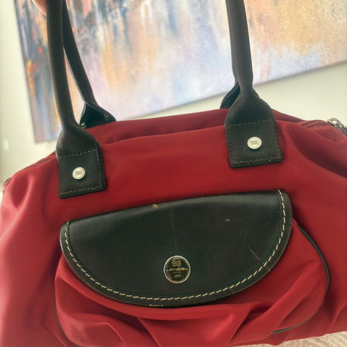 Branded summer bag like new, leather and waterproof fabric