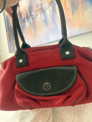 Branded summer bag like new, leather and waterproof fabric