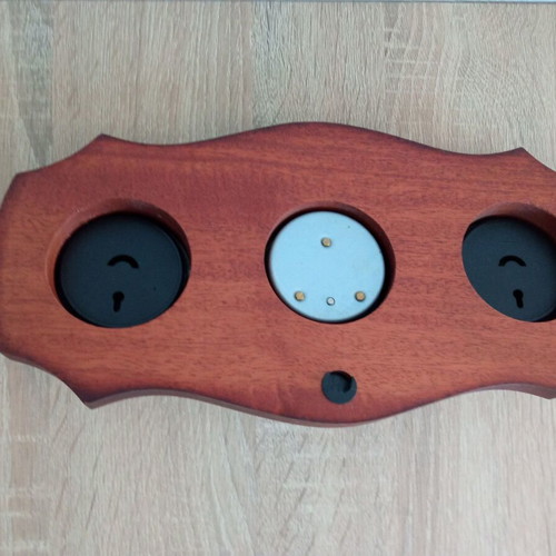 Wooden wall-mounted Weathermaster weather station vintage, used
