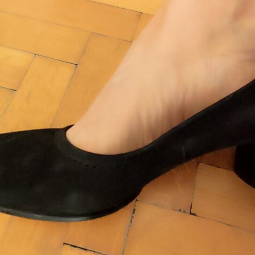 Clarks Black Leather Heels Size 38 New