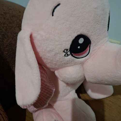 Plush elephant 50 cm pink like new, gift decoration