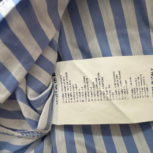 Lynne striped cropped blouse with back tie, like new, size 38