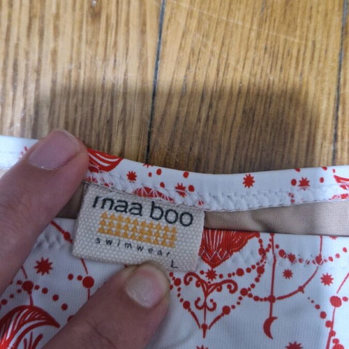 Maa Boo swim slip new, white and red, size L