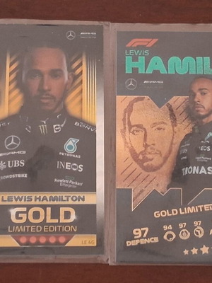 Topps Turbo ATTAX Lewis Hamilton F1 Gold Limited 2021 & 2022 σαν καινούργιο