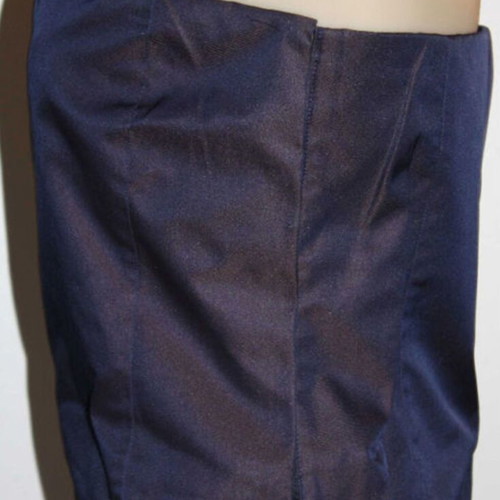 CALVIN KLEIN COLLECTION blue strapless silk top Silk Strapless Top Bustier Bandeau - US1212