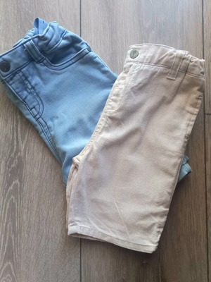 Orchestra toddler pants and bermuda shorts set, beige and blue