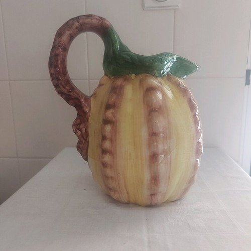 Handmade faience jug hand-painted like new