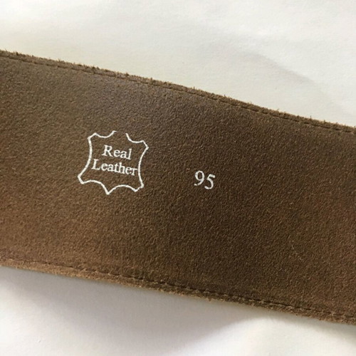 Leather gray big belt like new, 95cm wide buckle