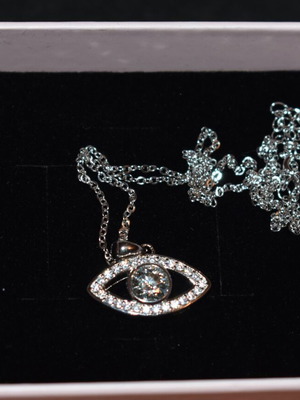 Silver pendant with lab moissanite new