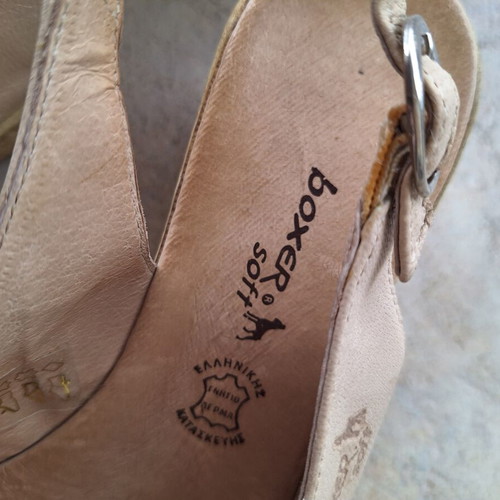 Boxer sandals size 38 used, beige