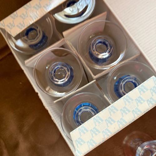 Bohemia crystal glass set like new, 12 water and 12 wine glasses