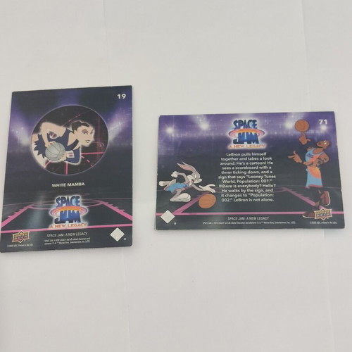Space Jam: A New Legacy White Mamba #19 & Tune It Up #71 collectible cards