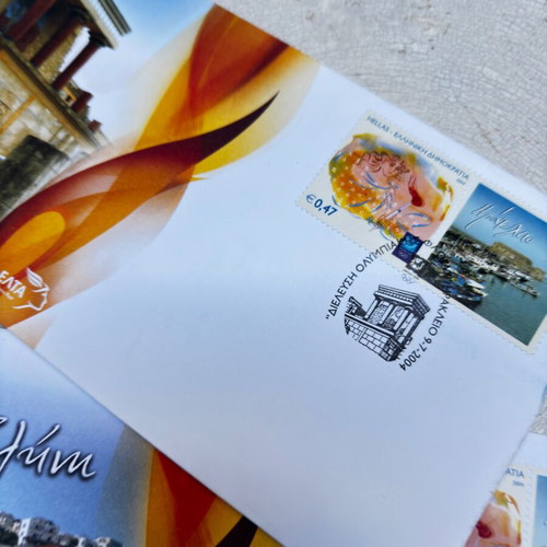 First Day Cover Pack with Cities of Crete and Rhodes, Olympic Flame Route