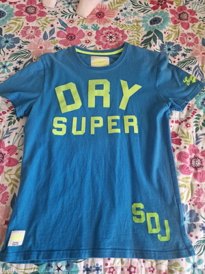 Superdry μπλούζα γυναικεία L, σε άριστη κατάσταση, μπλε-κίτρινη