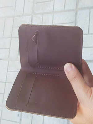 Leather handmade wallet new