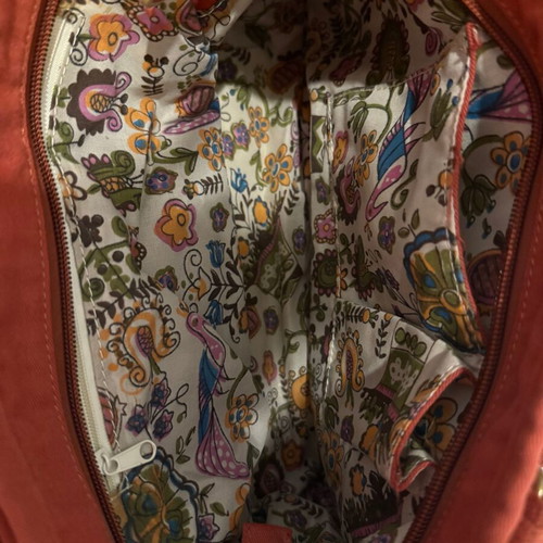 Shoulder bag in warm terracotta color like new