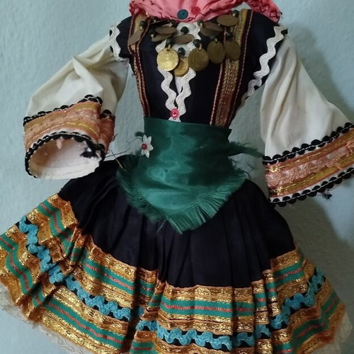 Vintage Corfiot Doll like new, traditional costume 1950s