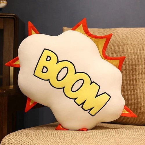 Children's decorative pillow BOOM new, white