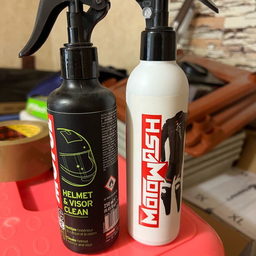 Spray for motorcycle gear and helmet new