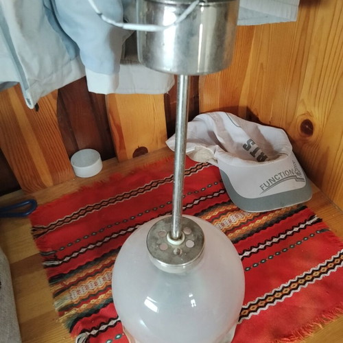 Ρετρό κλασικό βίντατζ φωτιστικό μονό κρεμαστό με ματ γυαλί