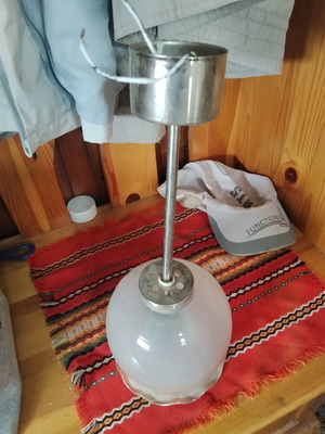 Ρετρό κλασικό φωτιστικό οροφής με ματ γυαλί
