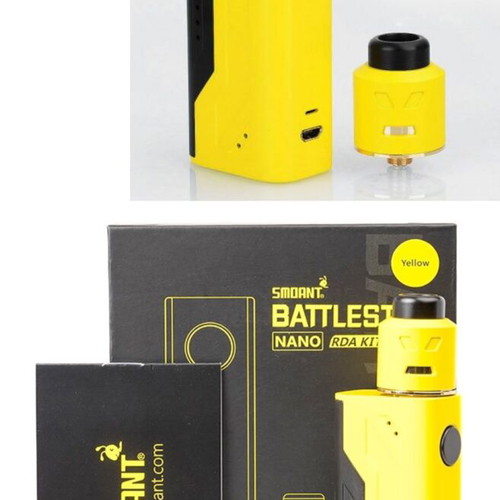 Smoant Battlestar Nano Kit new yellow with rebuildable RDA and mod without screen