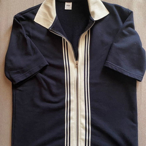 Zara blouse - jacket like new, white and blue, size S