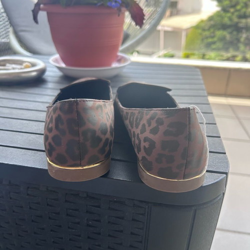 Axel Leopard Ballerinas New with Gold Trim