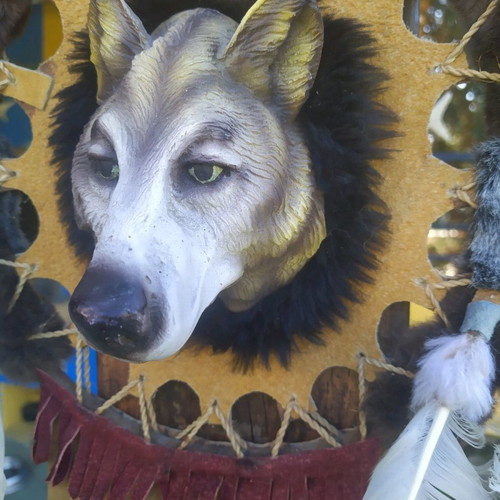 Wolf wall decor used, 53x28 cm