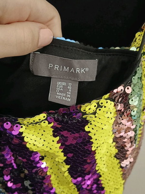 Sequin blouse multicolor like new, size M-L